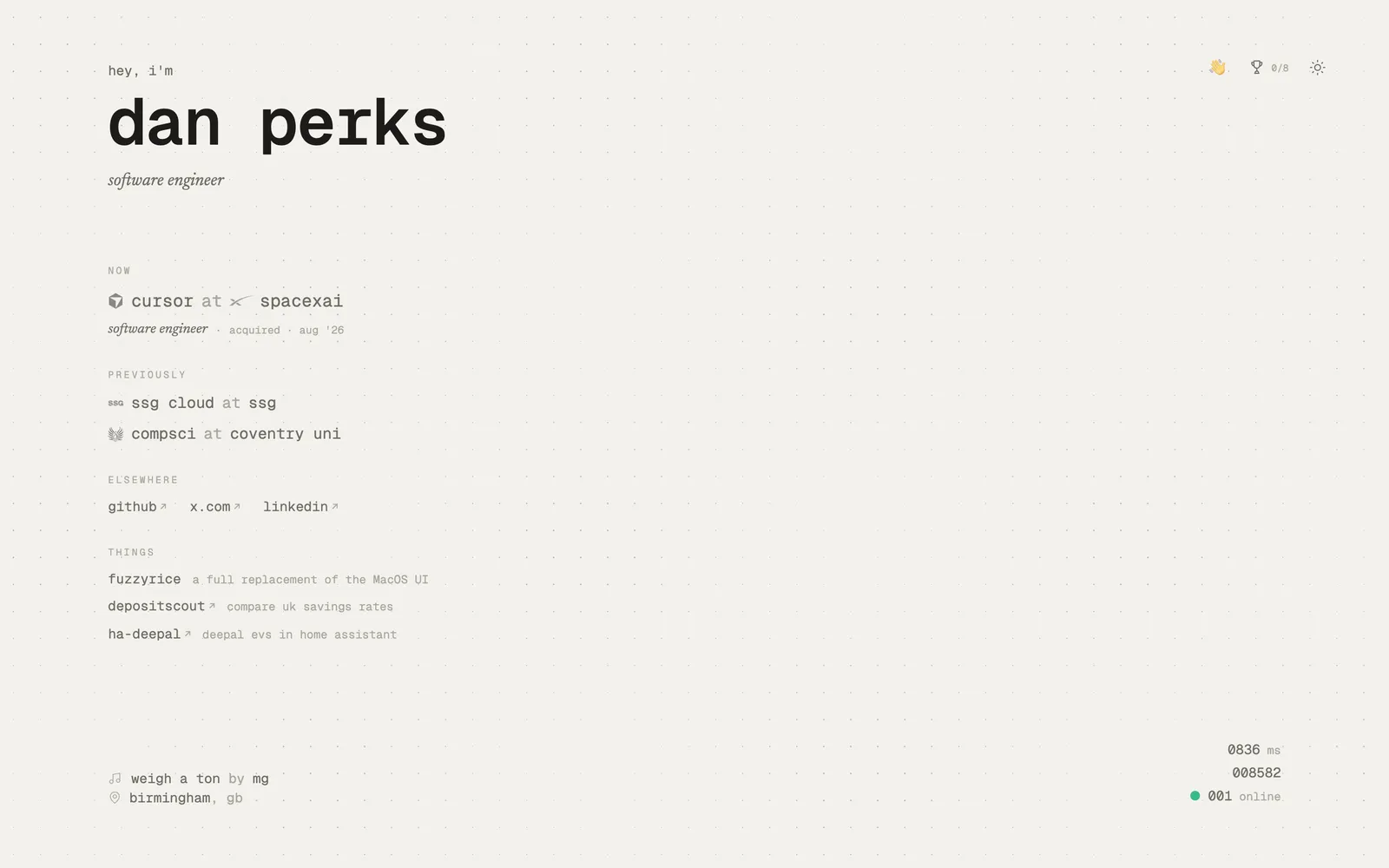 danperks.dev, captured