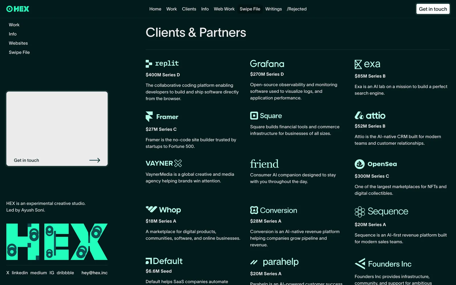 hex.inc/clients, captured